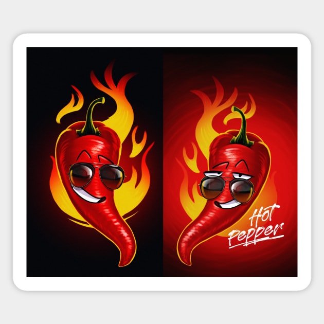 Hot pepper Sticker by daghlashassan